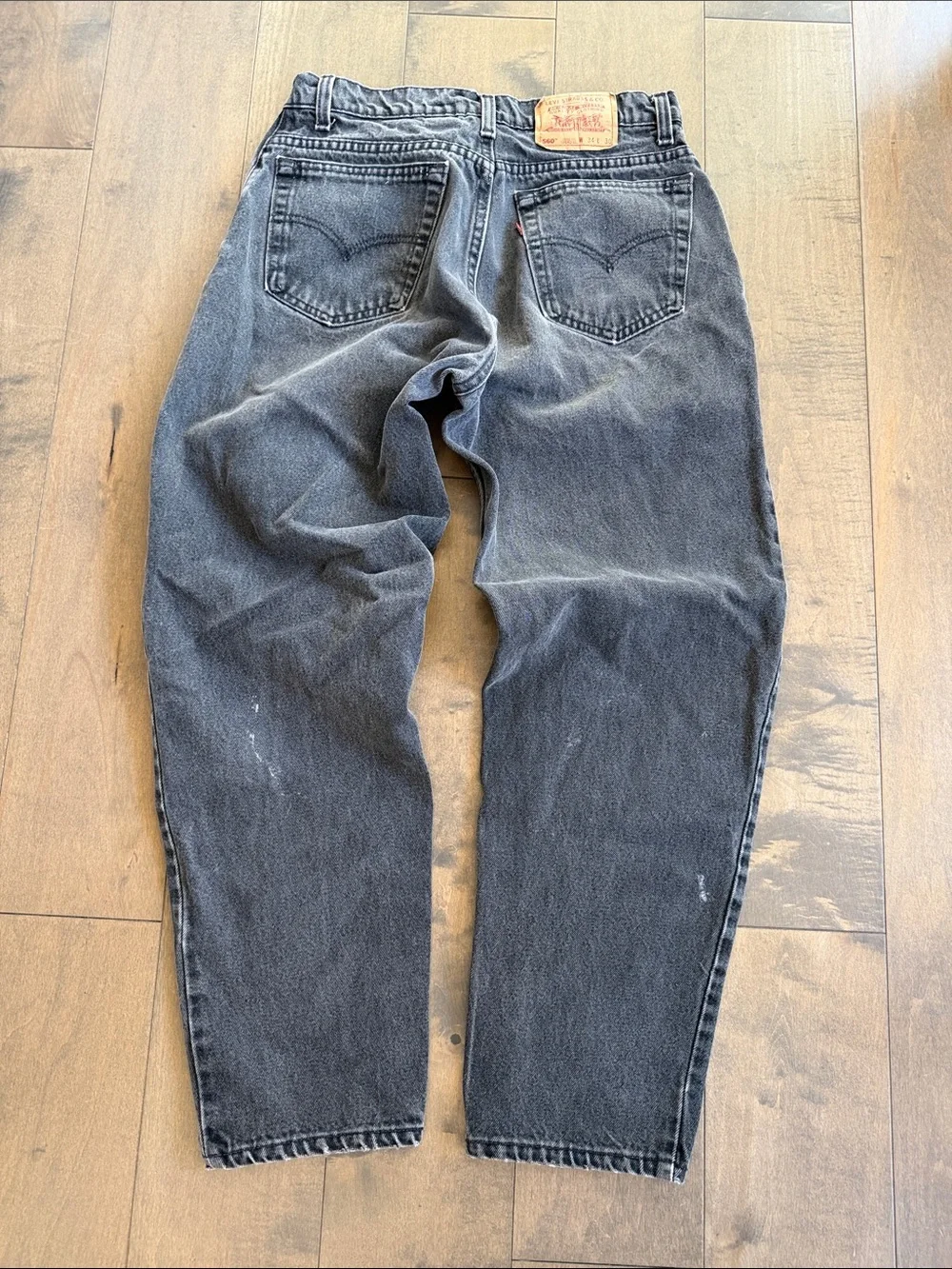 Vintage 1995 Levi’s 560 Black Denim Tapered Jeans Pants W34 L30 Loose Fit